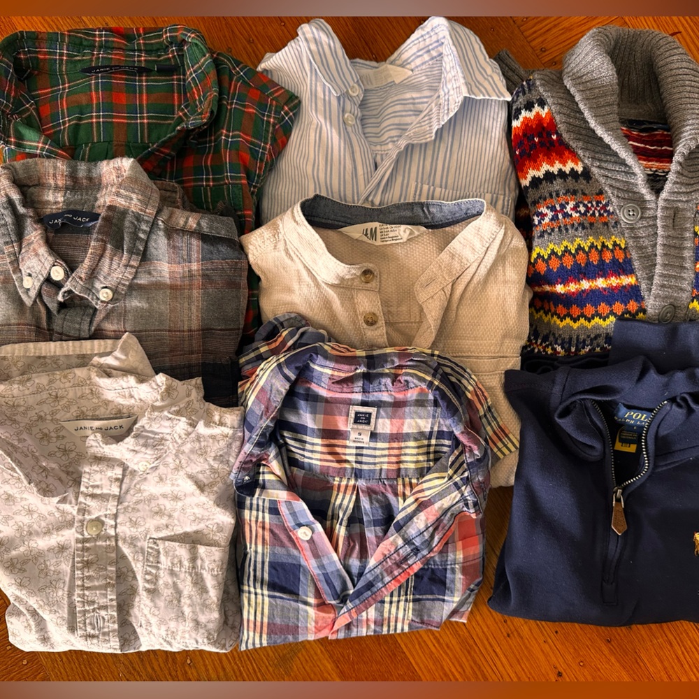 8 boys tops - size 6 - Janie & Jack, Polo, H&M